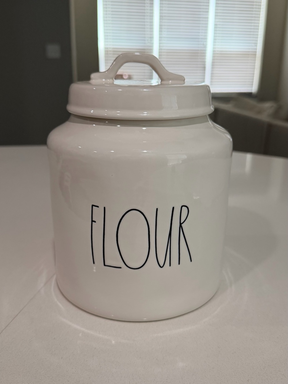 Rae Dunn White Ceramic Flour Canister